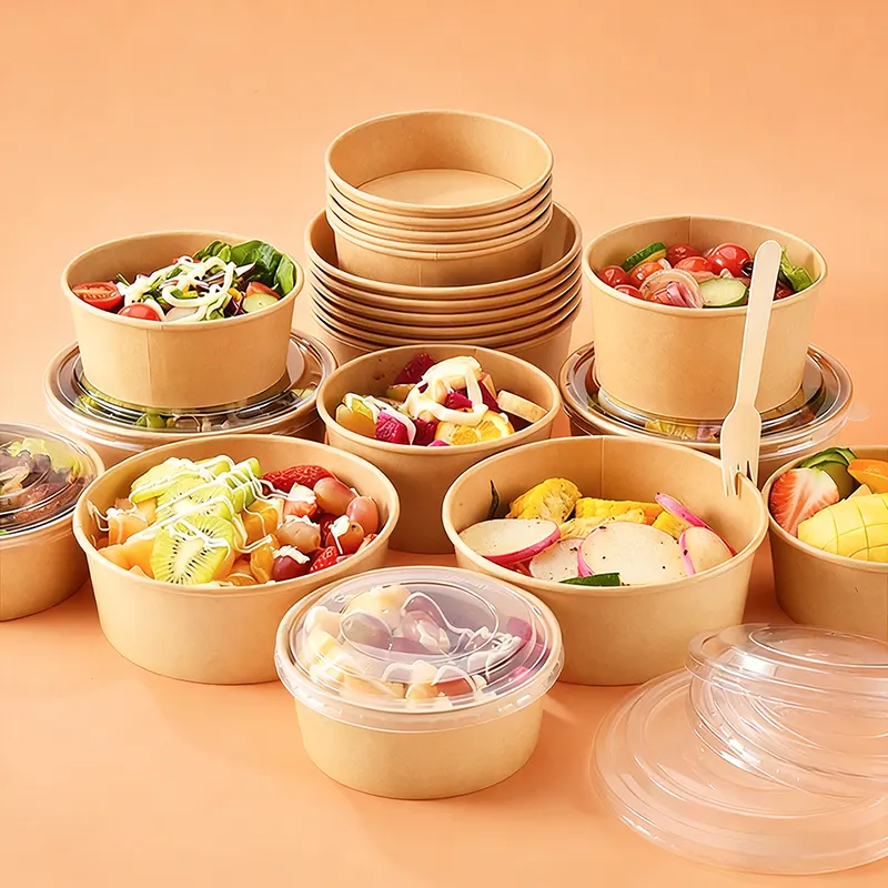 Bol en papier à salade en papier kraft de 1000 ml