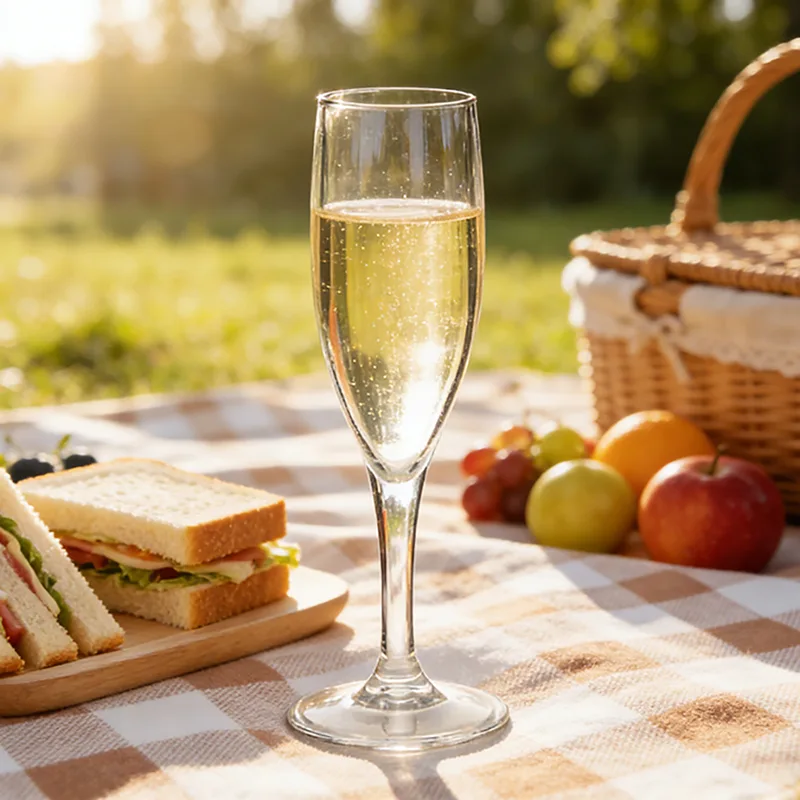 Verre en plastique de champagne de fête de 150 ml