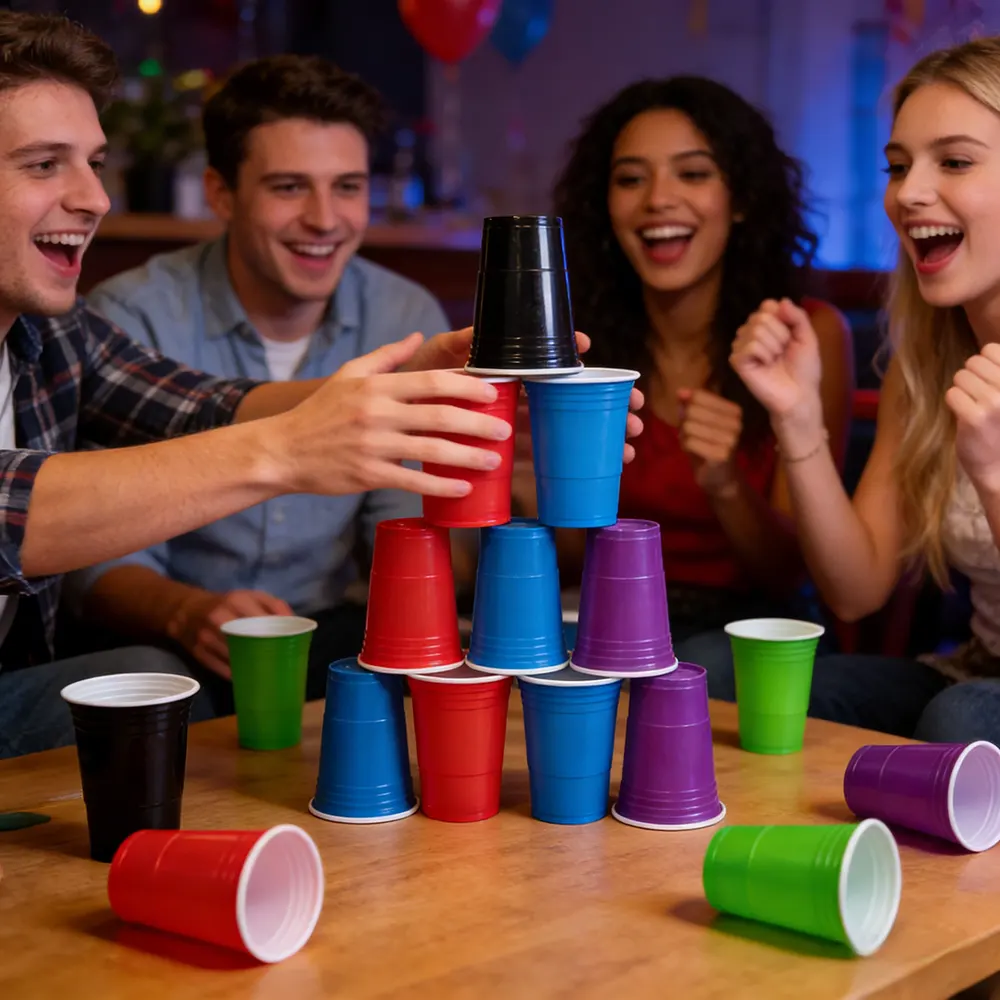 16oz Double-color Disposable Plastic Cup