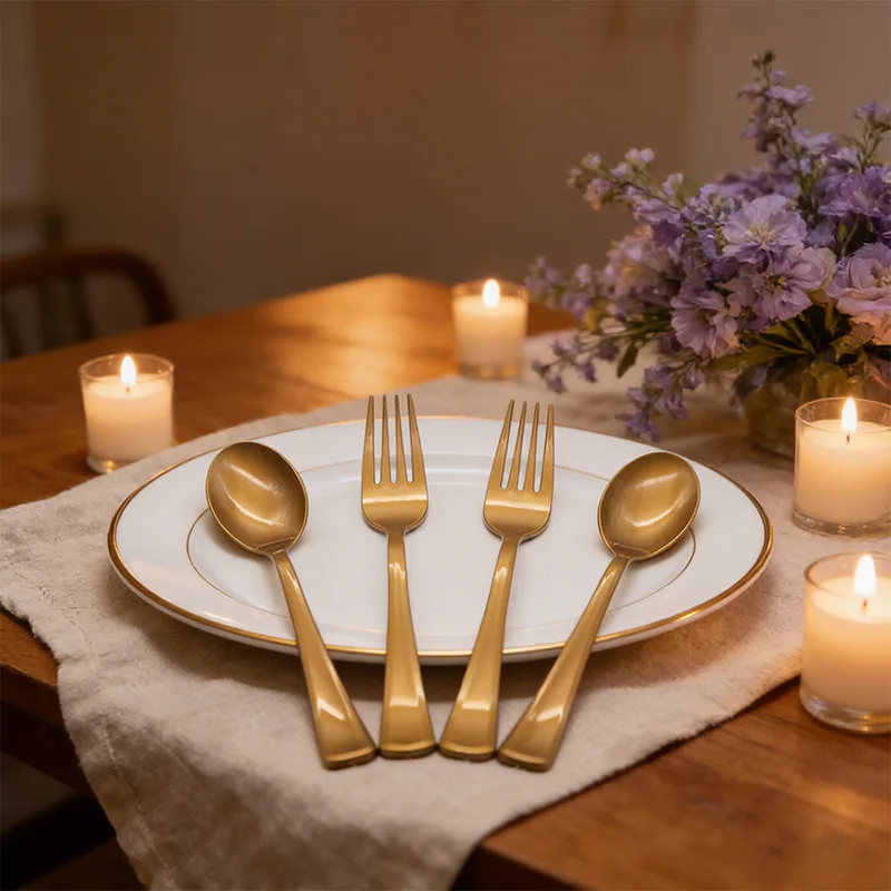 Classic Party Knives Forks Spoons Plastic Cutlery